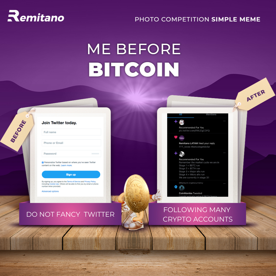 Reward] [Photo competition] SIMPLE MEME #1: Me Before Bitcoin