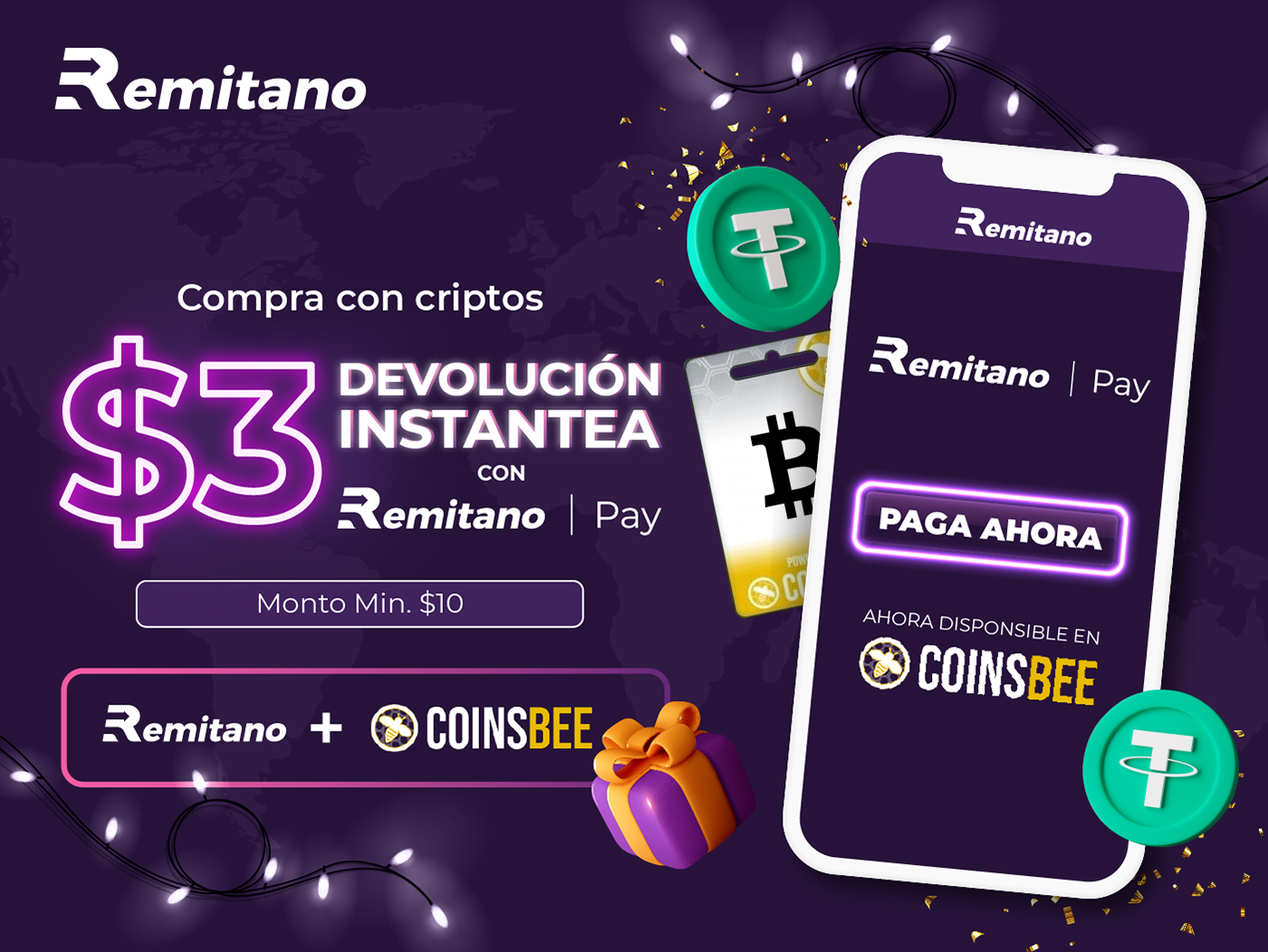 remitano pay cashback 3 usdt buying in coinbee